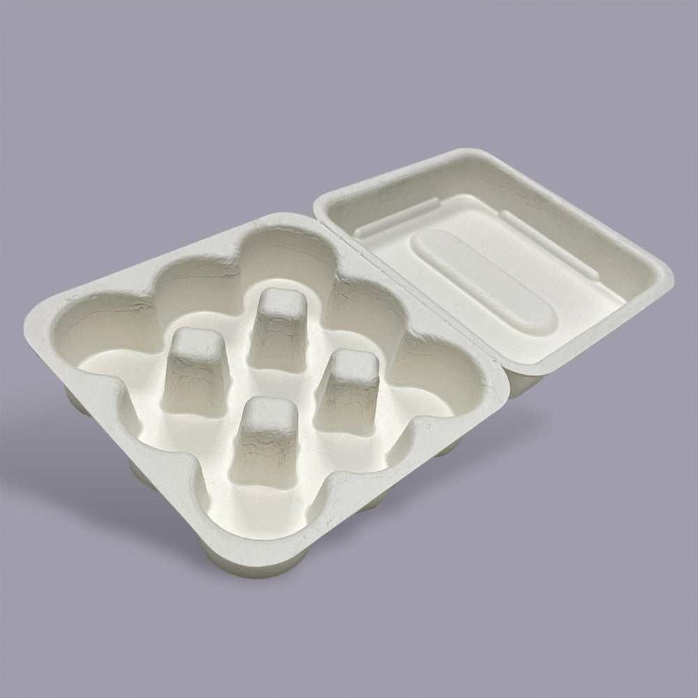 Coffee Capsules 9pcs Bagasse Clamshell Biodegradable Packaging