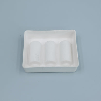 Eco Friendly 3 Bottle Molded Pulp Tray