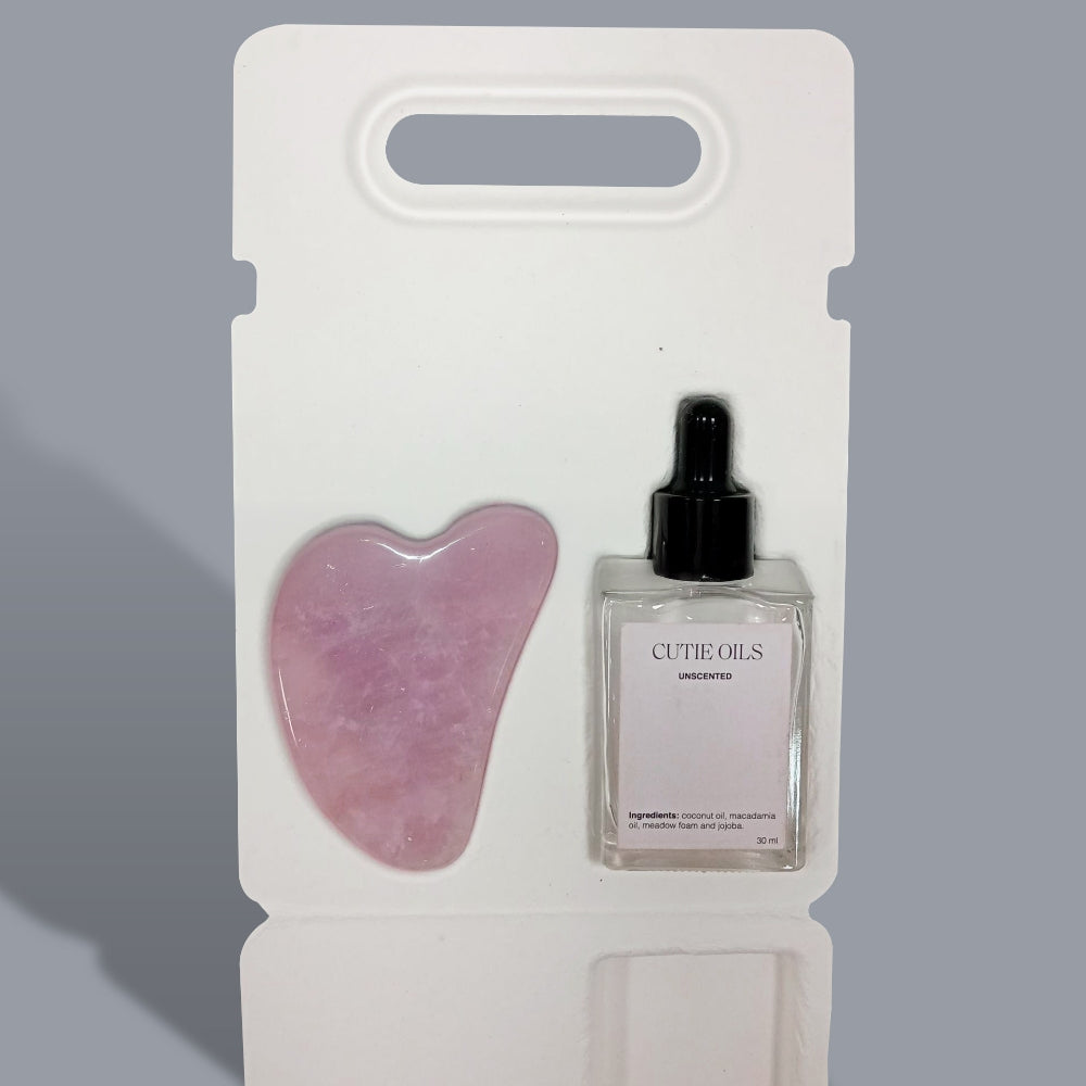 Facial Beauty Massage Oil Gua Sha Skincare Sustainable Packaging With Handle