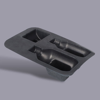 Black Bagasse Molded Pulp Skincare Inner Tray