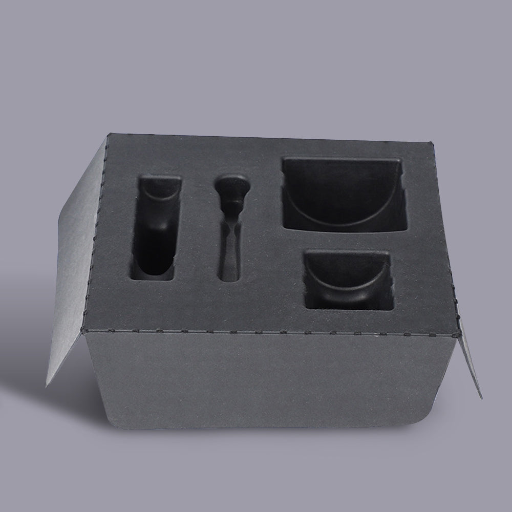 Black Bagasse Molded Pulp Skincare Inner Tray