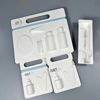 Cosmetic Pulp Molded Package Set With Handle