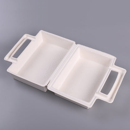 Mould Pulp Suitcase Cosmetic Skincare Packaging Box With Paper Handle